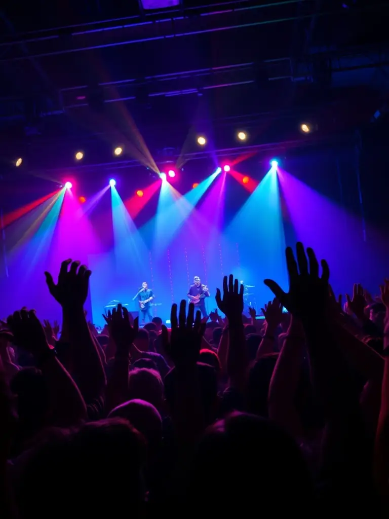 A dynamic image of a live performance featuring musicians and performers from RESONANCES PLURIELLES, highlighting the energy and artistry of their events.